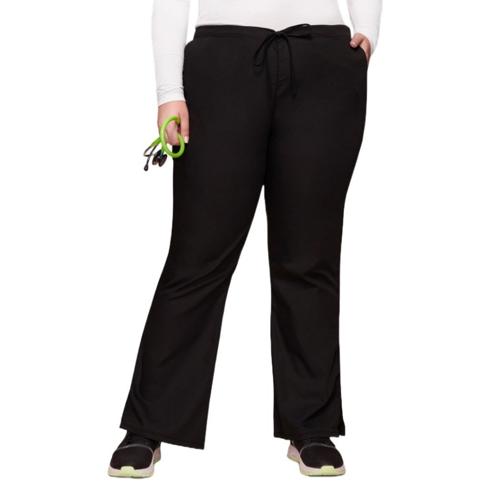 Cherokee Women's Natural Rise Flare Leg Drawstring Pant | XL (Petite)